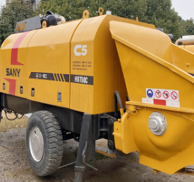2019 ব্যবহৃত স্থির কংক্রিট পাম্প HBT60C 65m3/H ডিজেল ইঞ্জিন সহ