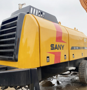 2019 ব্যবহৃত স্থির কংক্রিট পাম্প HBT60C 65m3/H ডিজেল ইঞ্জিন সহ